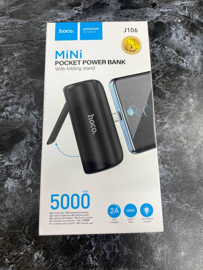 POWER-BANK HOCO J106 Mini 5000mAh TYPE-C input/output