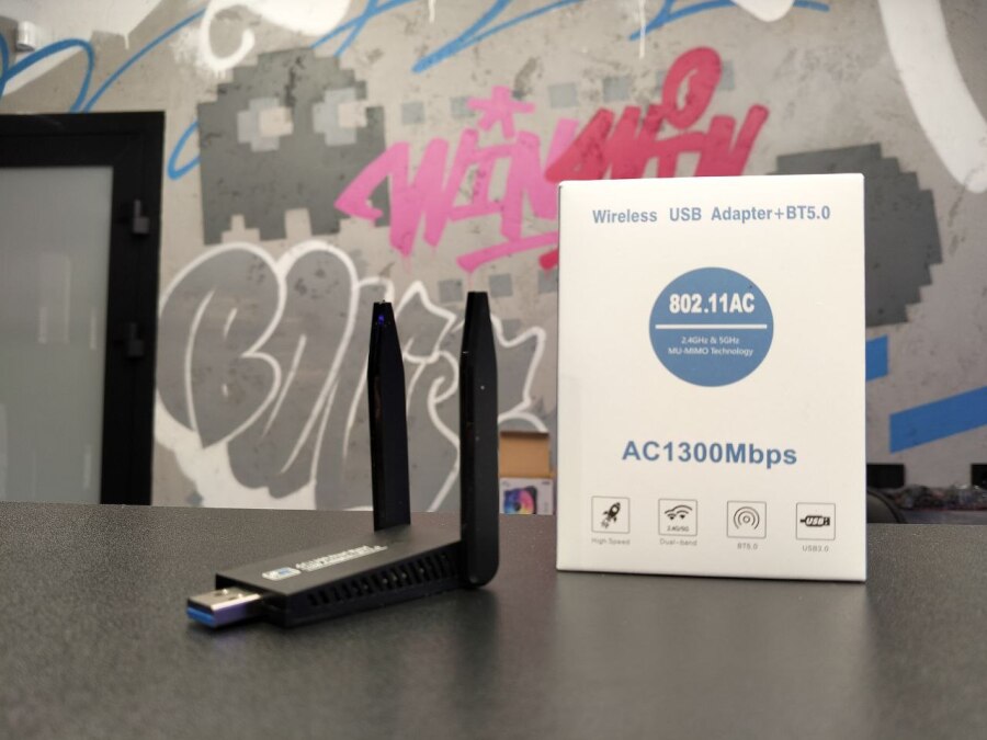 Новый WiFi+Bluetooth адаптер AC1300 2.4G/5G BT5.0 антенна