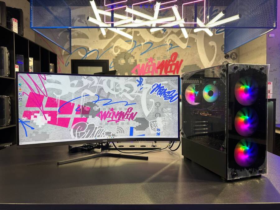 Игровой ПК Ryzen 5 5500, RX 5700 XT, 16Gb, SSD 480Gb