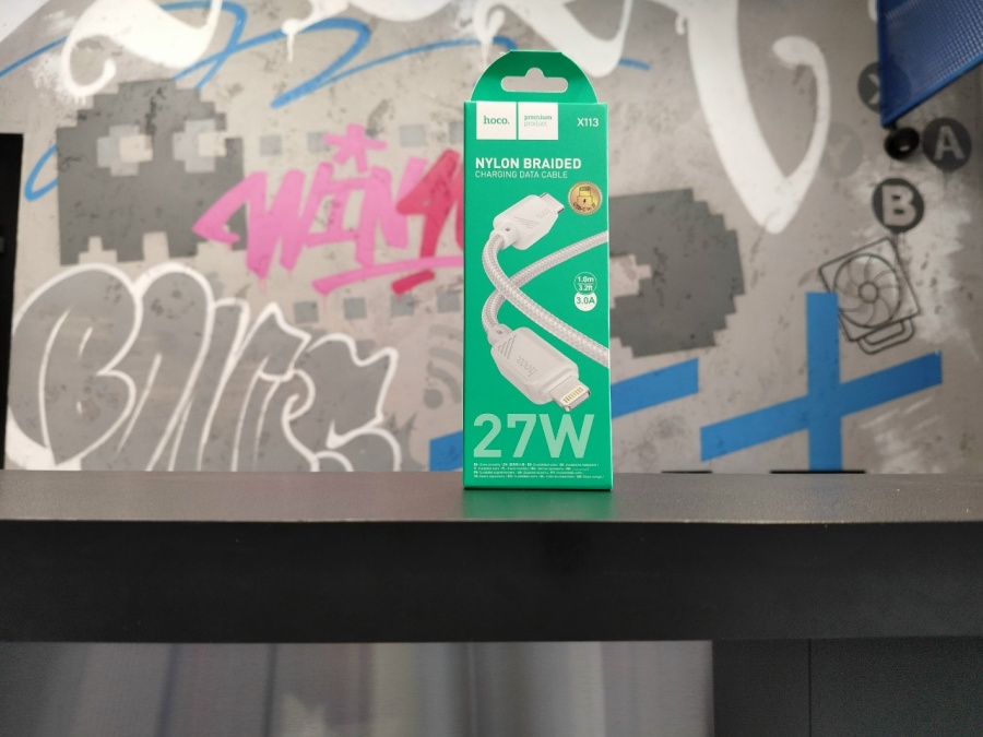 Кабель TYPE C на LIGHTNING HOCO X113 3A, PD27W, нейлоновый, 1м