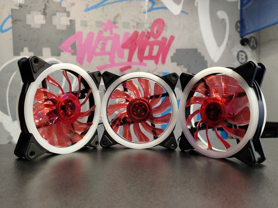 Новые кулеры 120мм с красной подсветкой