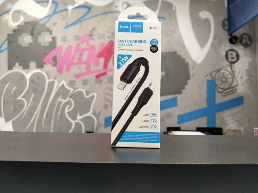 Кабель TYPE C на LIGHTNING HOCO X120 3A, PD27W, ПВХ, 1м