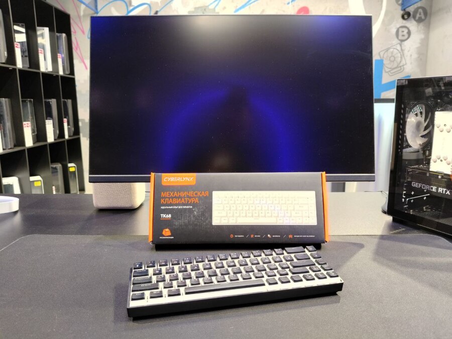 Игровая механическая клавиатура (мини) TK68, Black, RGB