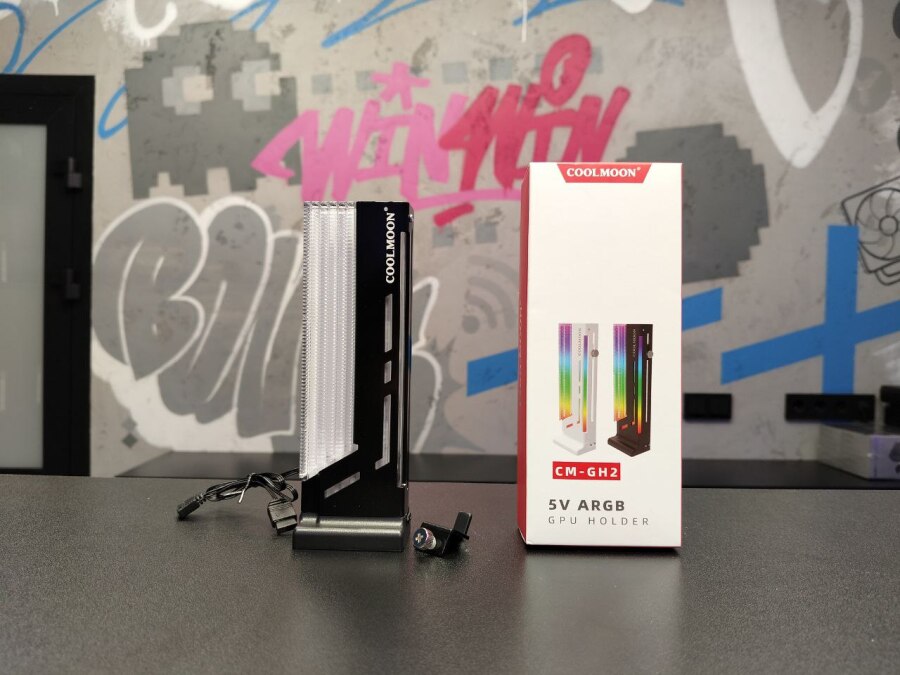 Держатель для видеокарты Coolmoon CM-GH2 ARGB Black