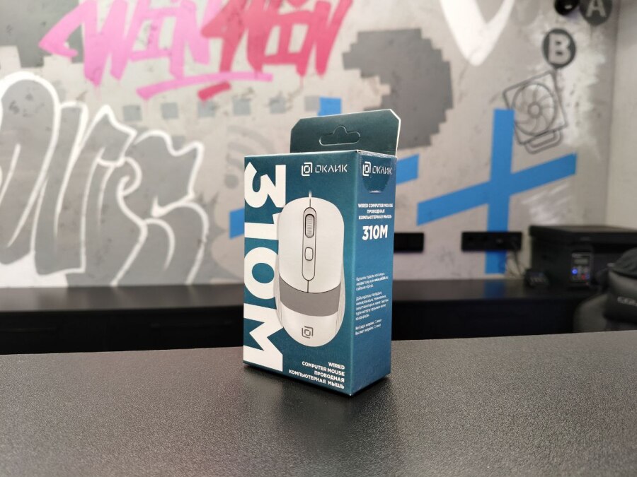Новая мышь Oklick 310M оптическая, 2400dpi, USB