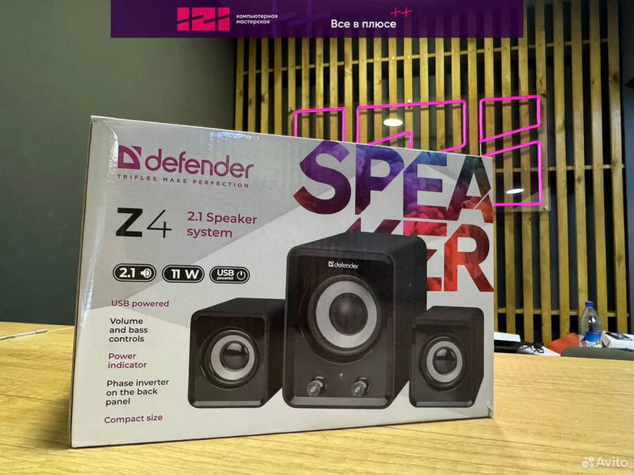Акустическая система 2.1 Defender Z4 11Вт, новая