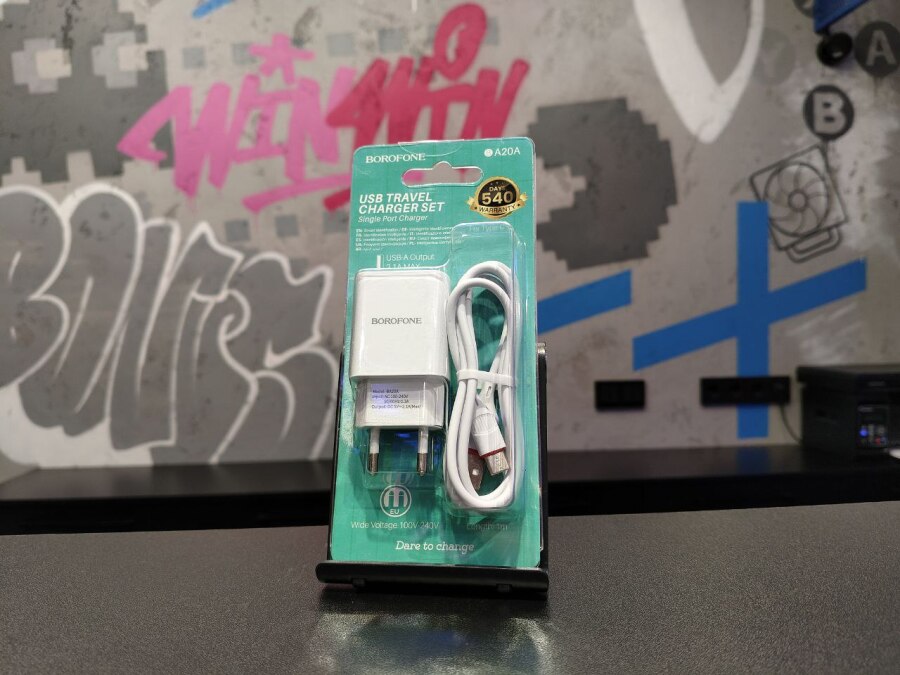СЗУ BOROFONE BA20A с USB портом кабель TYPE-C 2.1A