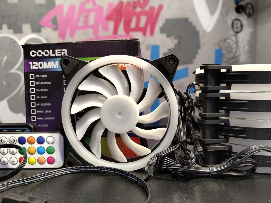 Вентилятор ARGB 1штука для контролера с пультом