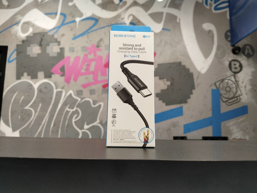 Кабель TYPE C BOROFONE BX54, 2.4A, нейлоновый, 1м
